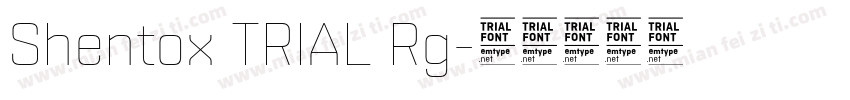 Shentox TRIAL Rg字体转换